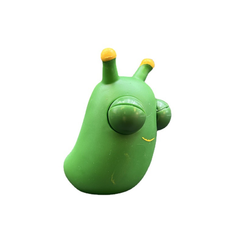 New peculiar explosive eye vegetable worm googly eye caterpillar decompression tool cartoon squeeze pinch music vent toy wholesale Item Picture