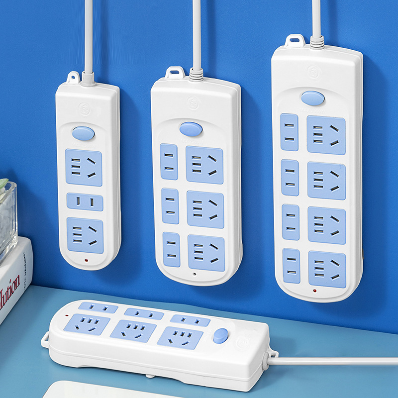 Factory wholesale usb charging belt Switch socket Extension cable Power strip Multi-functional home perforated bit strip 229 full figure