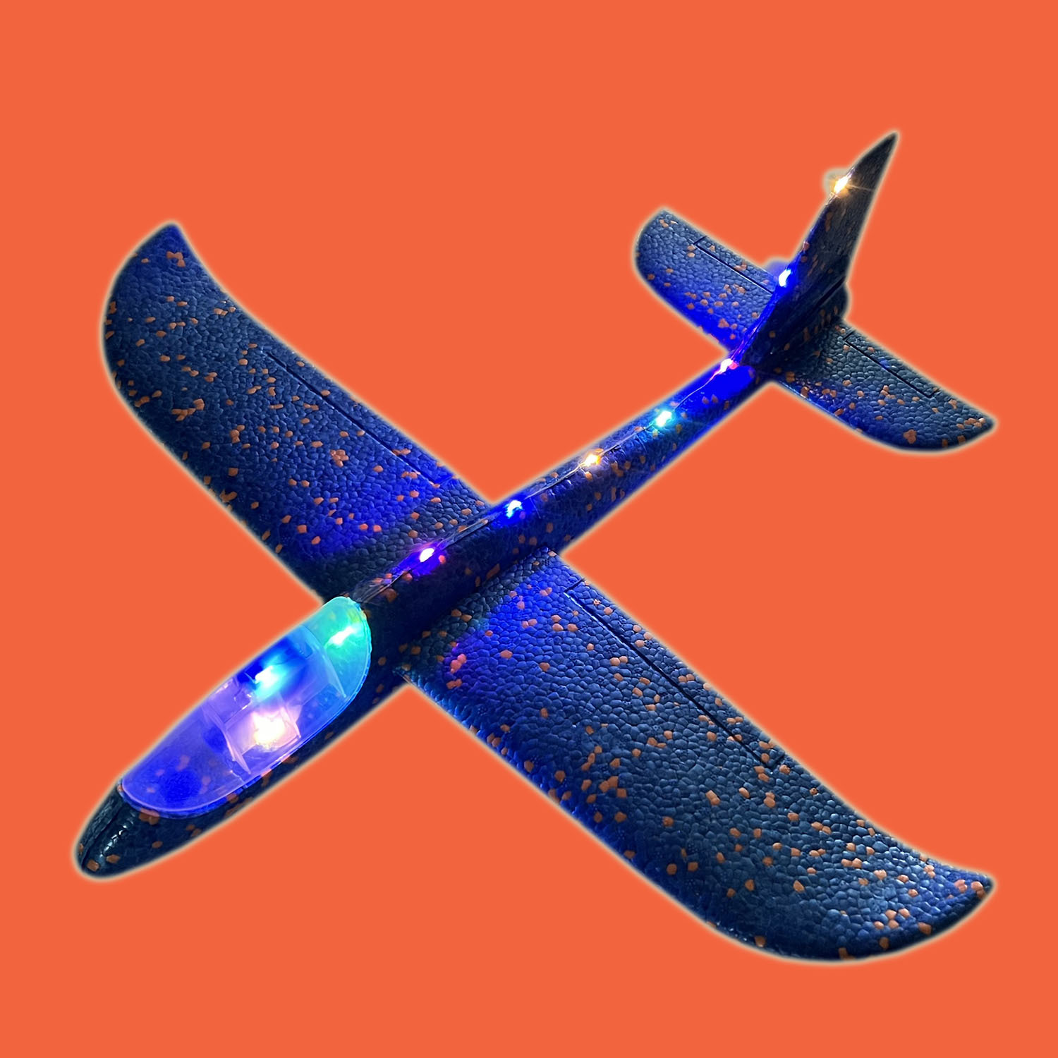 Foam aircraft luminous toy hand-thrown aircraft outdoor children's holiday diy aircraft model foreign trade small model details Picture
