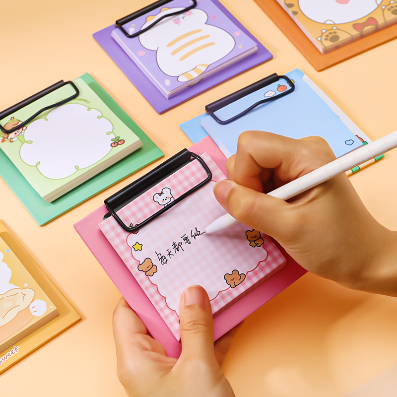 Cartoon board pad Student Instagram Teen Heart Memo Post-it Note for learning office non-sticky message paper details Picture