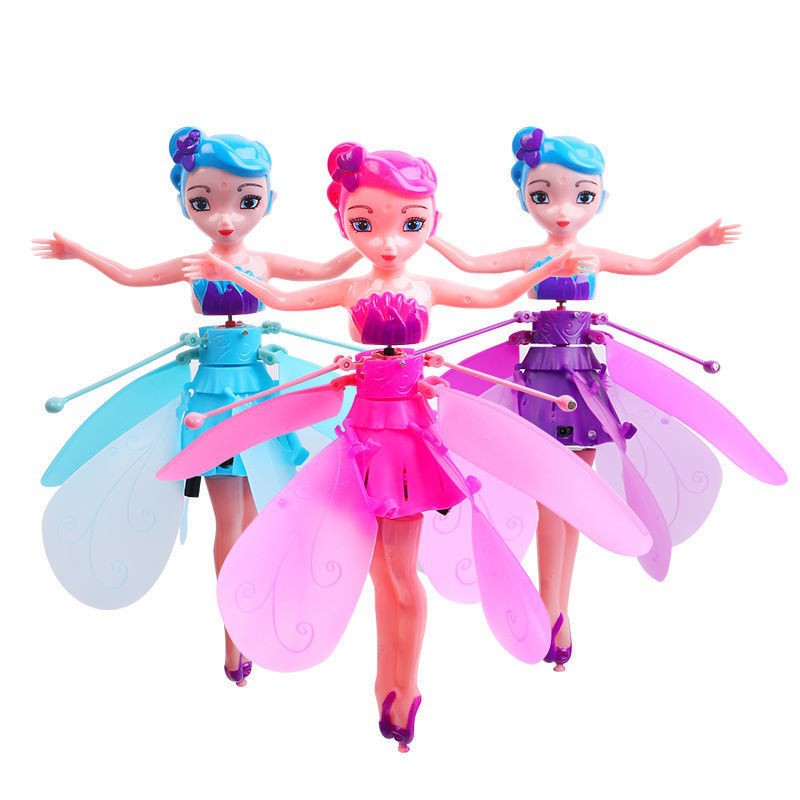Tiktok the same small flying fairy flying doll intelligent rotation will fly to the ground floating bright sky toy 97 Item Picture