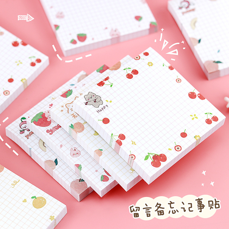 Instagram Japan and South Korea cartoon Creative Post-it Note Cute Fruit Note Note Signature Book Student Note Note Note 735 Specification drawing