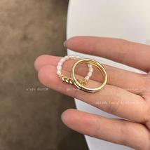 东菊日系两件套装链条珍珠戒指女ins潮小众设计时尚个性素圈食指