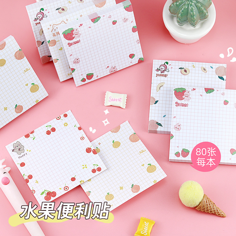 Instagram Japan and South Korea cartoon Creative Post-it Note Cute Fruit Note Note Signature Book Student Note Note Note 735 full figure
