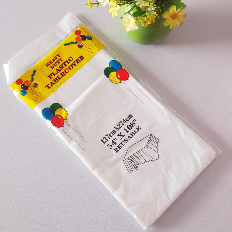 Manufacturers supply disposable party tablecloth PE plastic cloth birthday dessert table solid color tablecloth 137*274cm723 details Picture