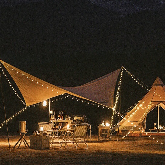 Outdoor camping atmosphere lights USB camping stalls camping decoration decoration birthday ceiling tent lights string lights with led lights full figure