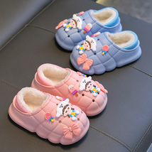 儿童棉拖鞋冬男女童保暖加绒防水亲子包跟大中小童宝宝小孩棉鞋