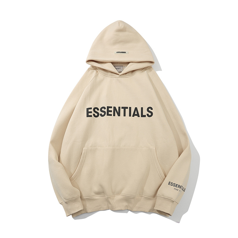 FEAR OF GOD double line Essentials trend new chest LOGO pressure glue hoodie FOG details Picture