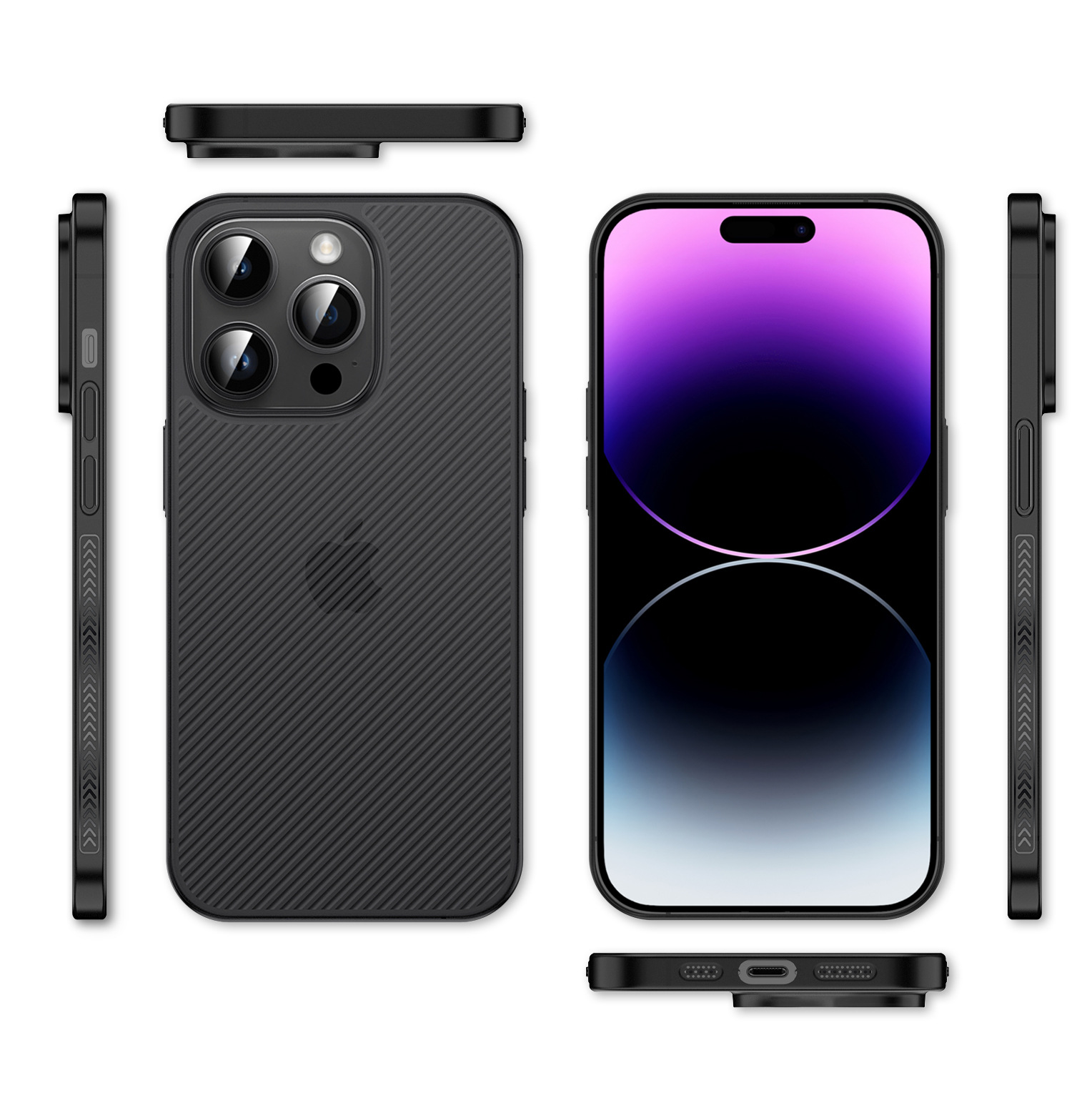 Suitable for big hole Apple iphone14promax wave twill one key non-slip bar pp scrub hand Item Picture