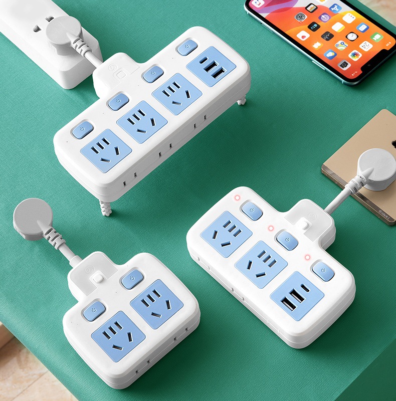 Multi-function strip socket Home strip strip Multi-slot USB strip strip Multi-purpose converter plug Application Scenario