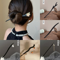 Wooden hairpin new Chinese female ancient hairpin simple modern wooden hairpin Qipao Hanfu hairpin hair accessories 886