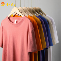 Men's cotton T-shirt custom men's loose casual crew neck short sleeve T-shirt women's combed cotton base shirt men 86
