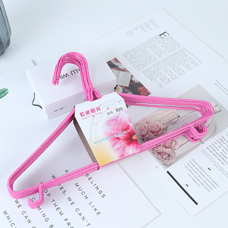 Hangers manufacturers community group purchase dip plastic hangers color hangers drying hangers dry and wet dual-use clothes support wholesale household 608 Specification drawing
