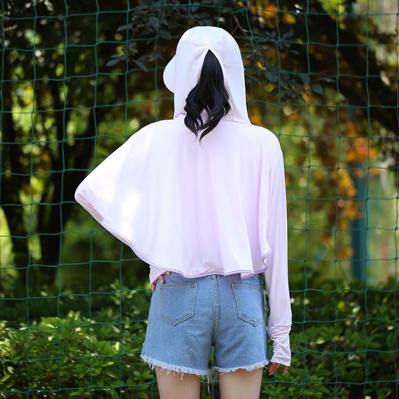 Sun protection clothes summer UV protection female ice silk coat sun protection cardigan bicycle electric car protective clothing factory wholesale details Picture