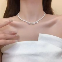 高级感轻奢水钻珍珠项链女2023年新款潮气质小众设计感锁骨链颈链