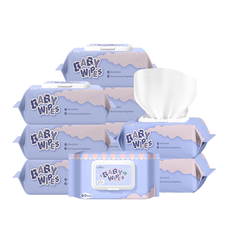 baby wipes Pack 80 pieces of wipes for newborn babies and children's wipes manufacturers wholesale baby Wipes Item Picture
