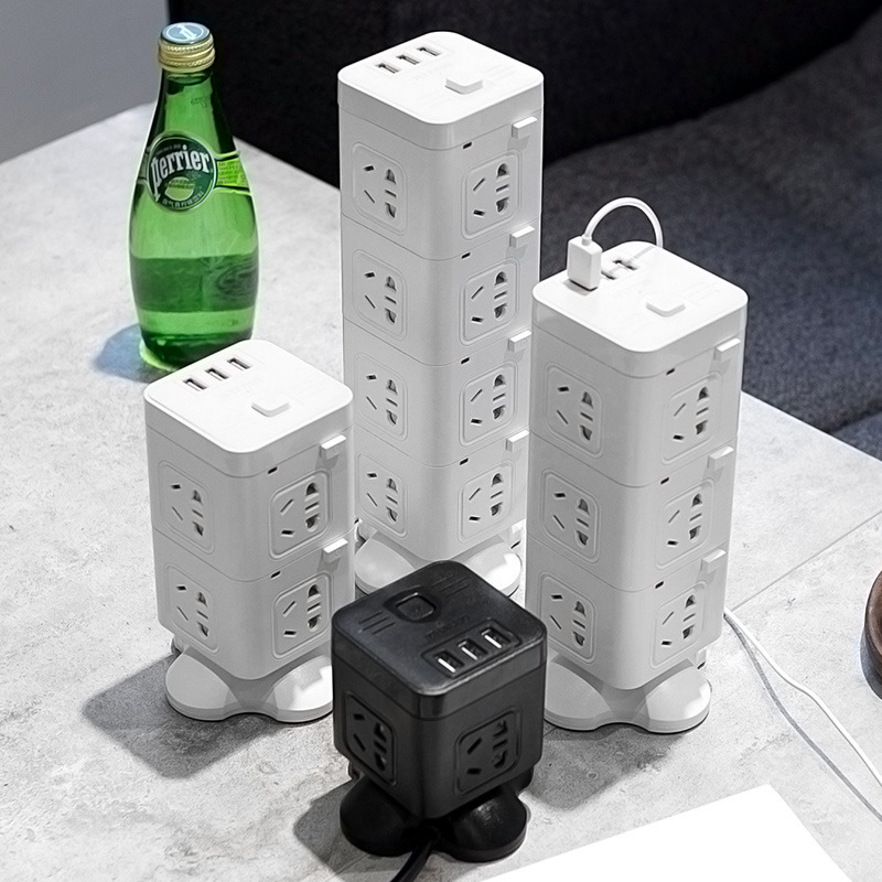 Chiwei vertical tower type usb socket stereo insert intelligent mini multi-function creative with cable insert board Application Scenario