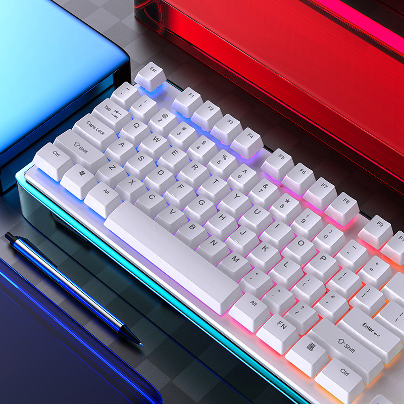 Mechanical feel gaming keyboard Wired backlit usb computer accessories Cross-border Amazon ebay wholesale Specification drawing