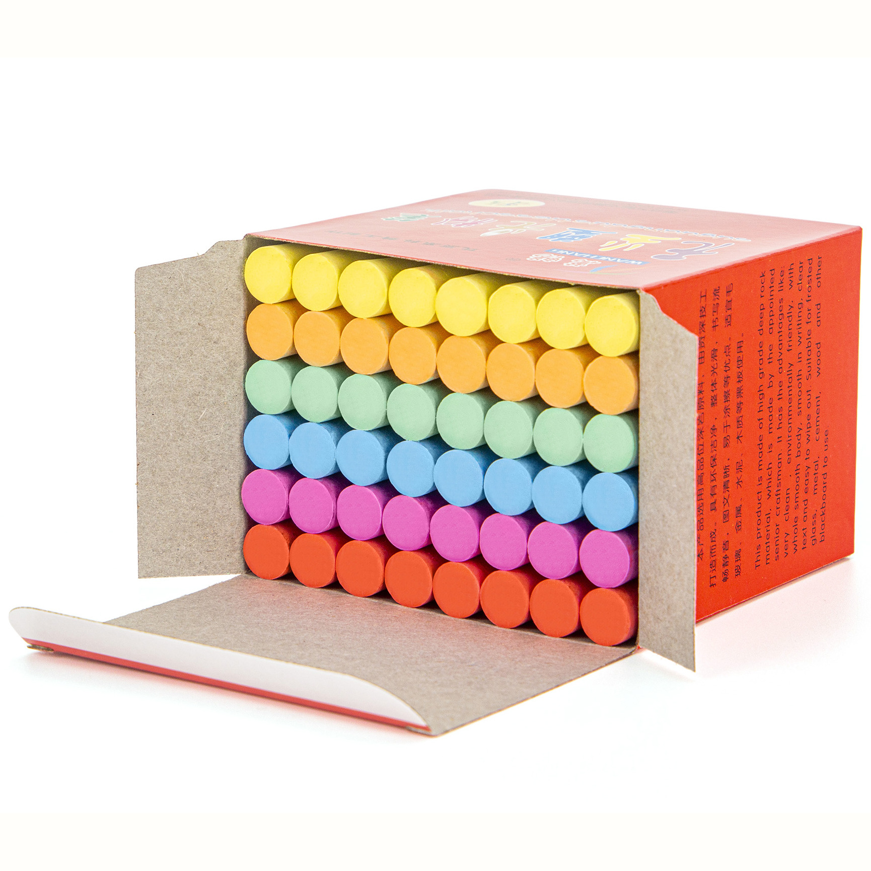 Wholesale Wan Chang plastic light round clean white chalk students children color whole box blackboard teaching teachers home Application Scenario