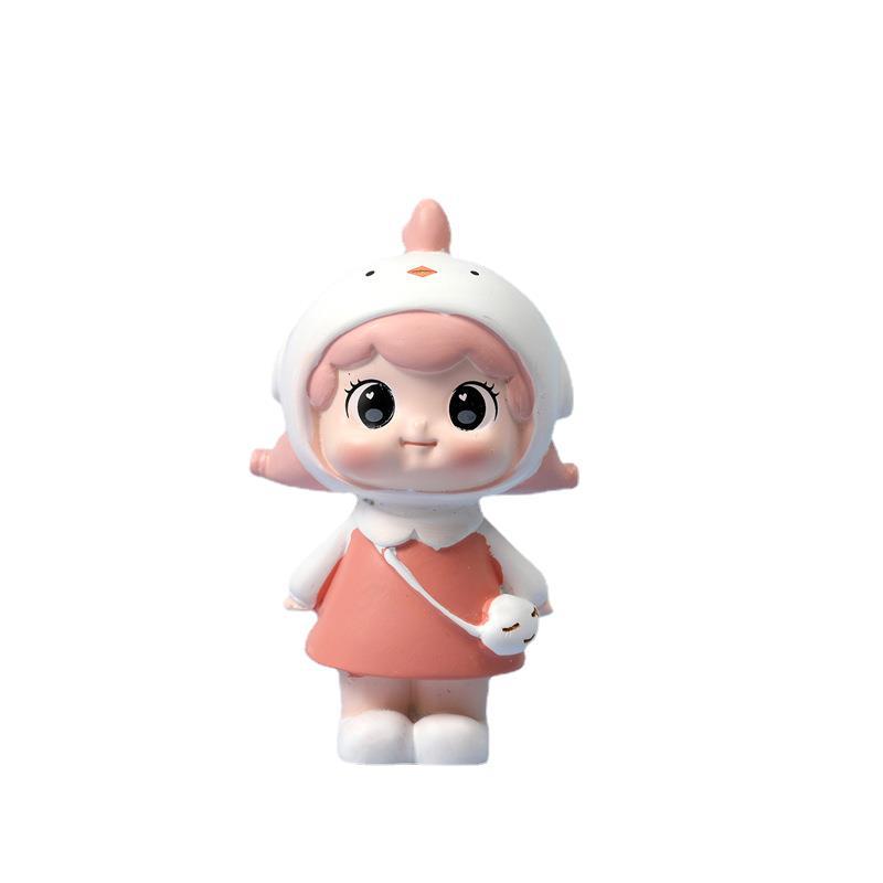 Manufacturers wholesale blind box handwork walking time doll car resin crafts tabletop decoration gifts 588 Item Picture