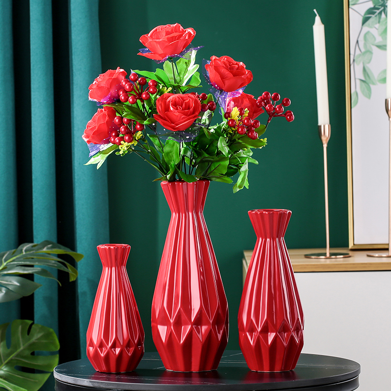 2024爆款现代陶瓷主卧简约创意家居插花瓶客厅结婚乔迁经典桌面高贵装饰