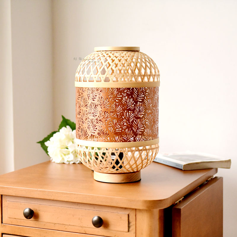 【 Hotaru 】 Table lamp retro Chinese nostalgia Japanese wabi-sabi handmade weaving
