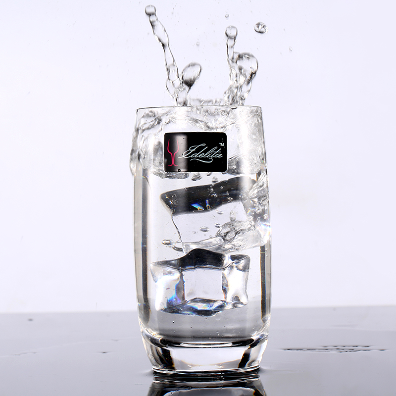 Shockblast colorless transparent lead-free crystal glass tea cup drink juice cup Whisky cup custom lettering logo thumbnail