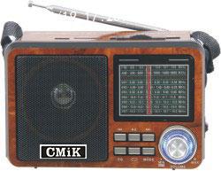 FM/AM/SW1-7/9 wave card-inserting radio portable morning exercise dance square speaker cmik radio details Picture