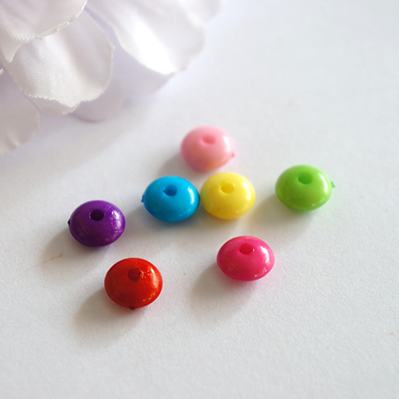 Children's diy handmade scattered beads, colorful candies, acrylic beads, necklace accessories, beaded toys, flying saucer beads Specification image
