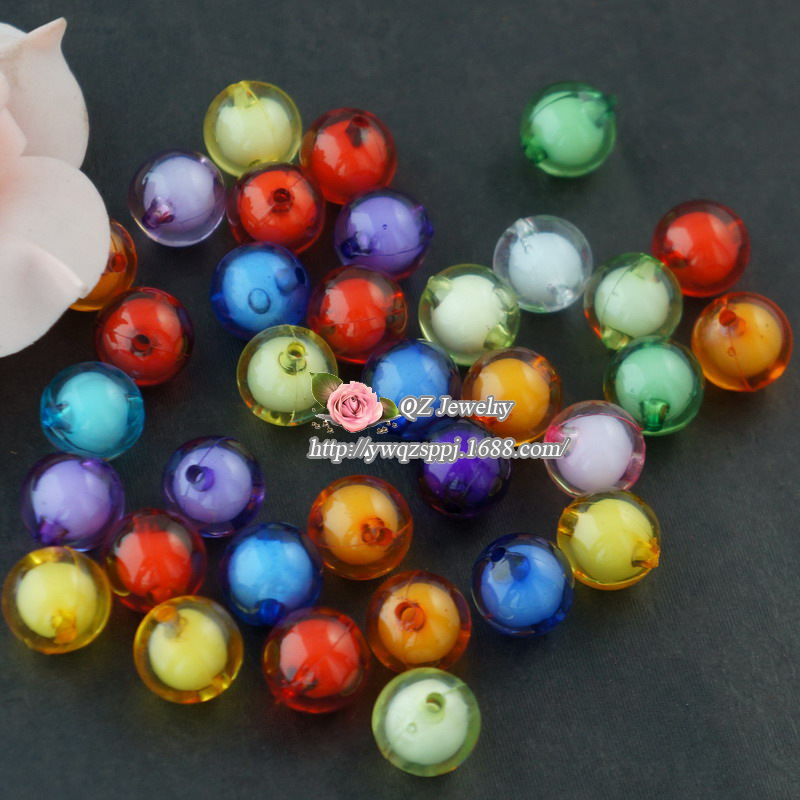DIY educational beading toys for kindergartens, children's educational teaching AIDS, mixed-color large round beads, medium beads, acrylic beads details Picture