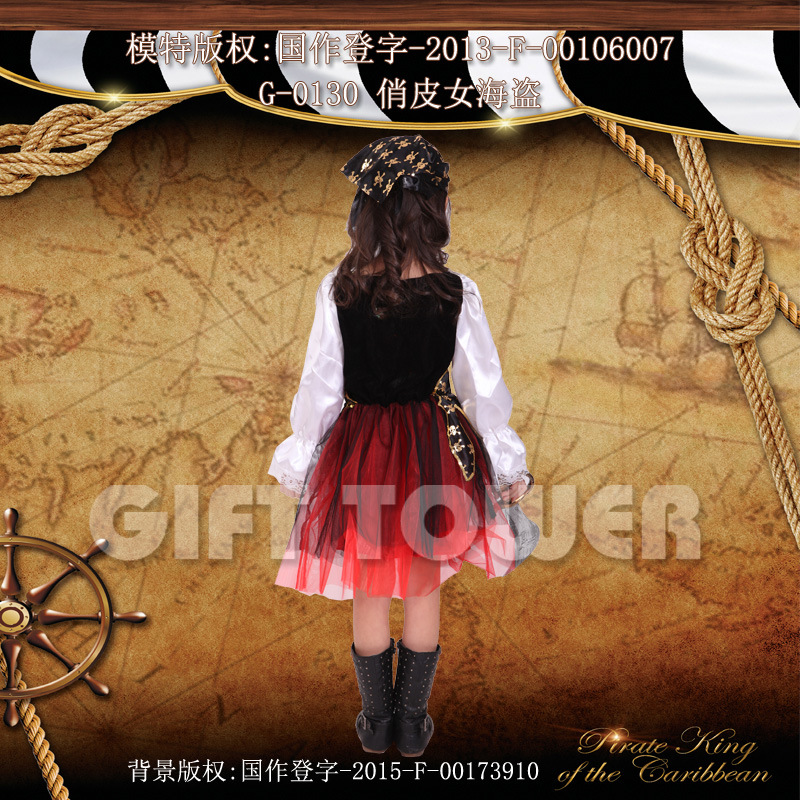 动物服饰/俄罗斯/女童礼服蓬蓬/短袖/角色扮演服装白底实物图