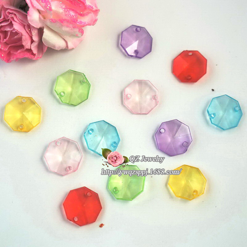 Acrylic octagonal bead curtain, door curtain, partition curtain, hanging curtain, scattered beads, handcrafted materials, DIY crystal chandelier accessories wholesale