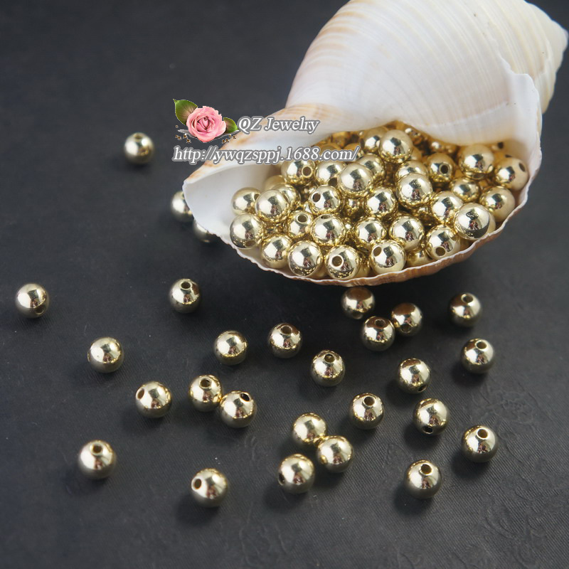 3-12mm bright beaded electroplated plastic jewelry accessories, creative beaded small accessories, bracelets, necklaces, diy coated beads details Picture