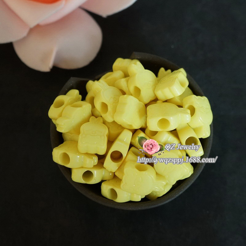Handmade cartoon hair accessory accessories, acrylic large-hole beaded children's hair band accessories, DIY accessories, Yiwu supply