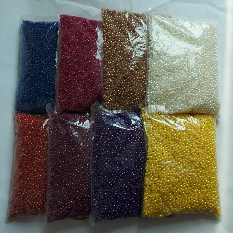 ABS imitation pearl 4mm, DIY imitation pearl material, high-quality pearl hand-woven loose beads details Picture