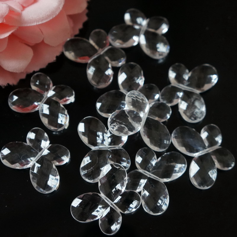 透明亚克力蝴蝶珠子 蝴蝶钻石 串珠窗帘门帘时尚配件 蝴蝶飞飞