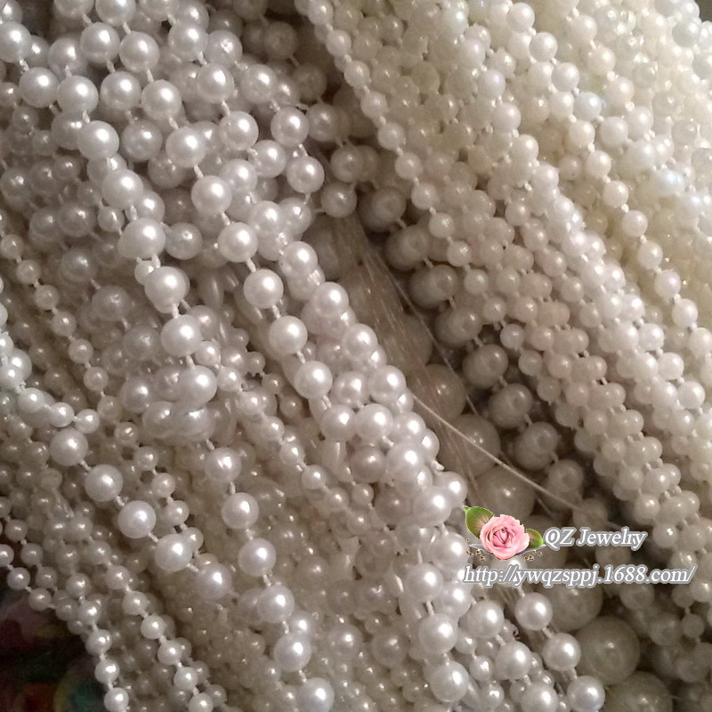 Wholesale of 10MM pearl plastic connected bead chains, wedding decoration beads, stage setting props bead curtains