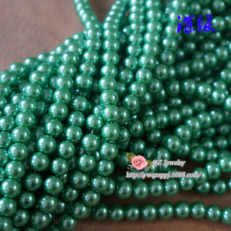 3-16mm glass imitation pearl straight-hole glass beads, new type of glass imitation pearl loose beads DIY jewelry accessories details Picture