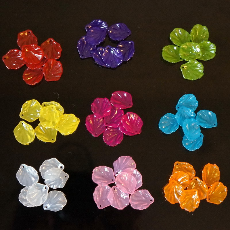 古风汉服COS发簪小贝壳叶片 古代宫廷发髻配件 果冻效果花朵叶子产品图