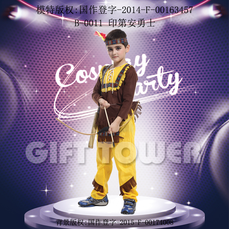 Hwanyou, costume, masquerade ball hero performance costume,B-0011, a domineering Indian warrior