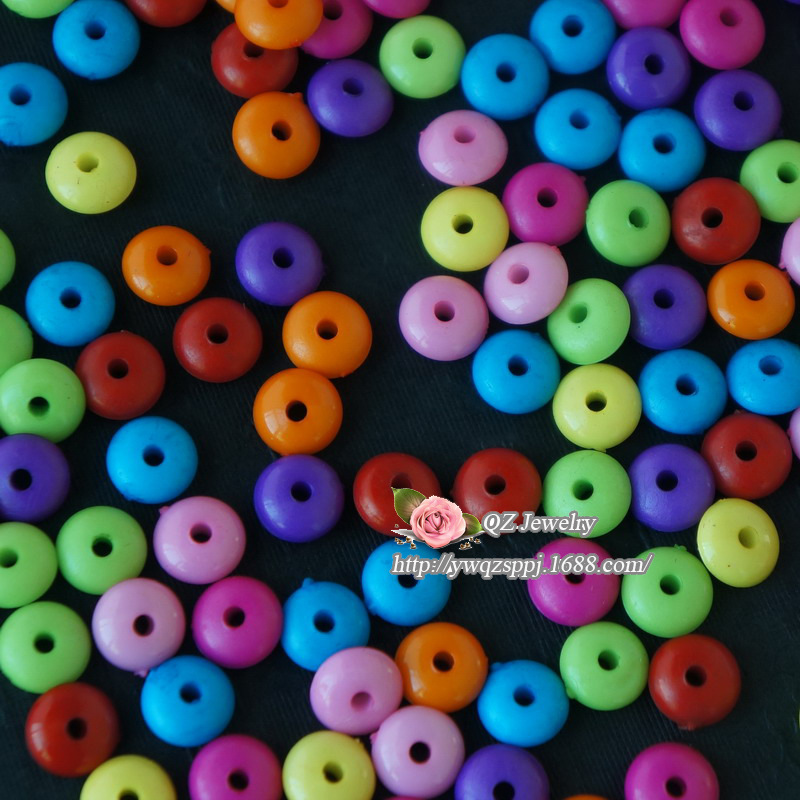 Children's diy handmade scattered beads, colorful candies, acrylic beads, necklace accessories, beaded toys, flying saucer beads details Picture