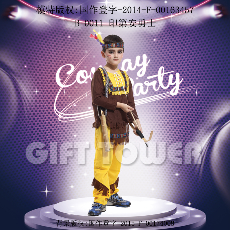 Hwanyou, costume, masquerade ball hero performance costume,B-0011, a domineering Indian warrior details Picture