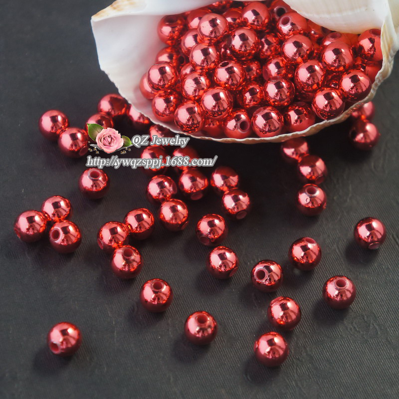 3-12mm bright beaded electroplated plastic jewelry accessories, creative beaded small accessories, bracelets, necklaces, diy coated beads Specification image