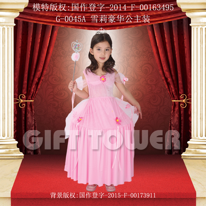 焕佑批发万圣狂欢派对儿童演出服装G-0045A雪丽公主装主题