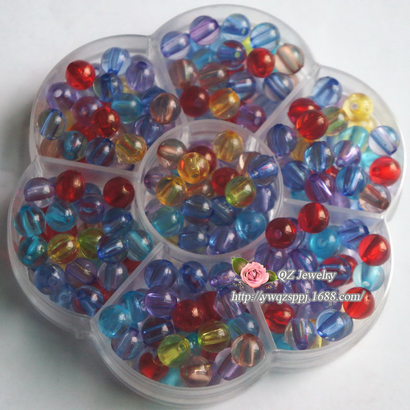 6mm透明亚克力圆珠 家居装饰门帘珠/帘串珠 透明光珠 手工材料产品图