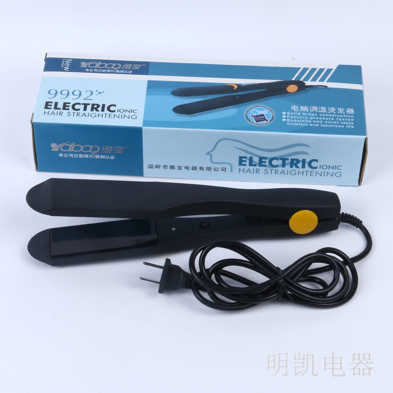 Computer-controlled Korean version hair straightener, negative ion straightening board, home hair perming device, Yabao 9992 Specification image