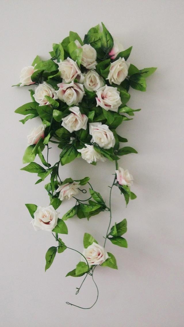 9-head artificial flower, artificial rose, Korean rose artificial flower, decorative vine, wedding decoration artificial rose, vine artificial flower Application Scenario