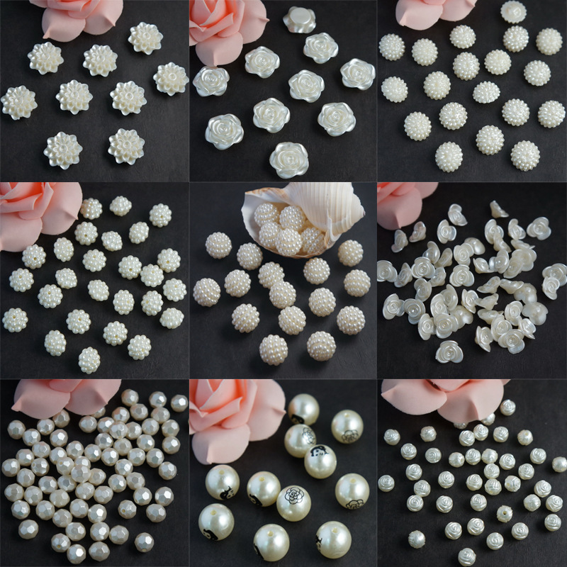 Wholesale of Korean imitation pearl, irregular-shaped imitation pearl wedding gifts, decorative items, flower rose hair clips