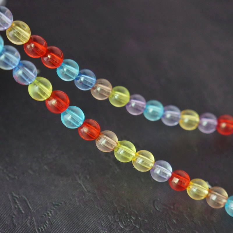 6mm透明亚克力圆珠 家居装饰门帘珠/帘串珠 透明光珠 手工材料