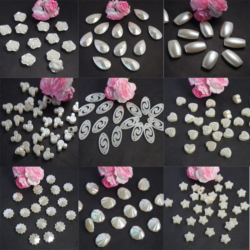 环保儿童发绳发饰 DIY饰品配件 车上挂件挂饰珠子 异形仿珍珠批发